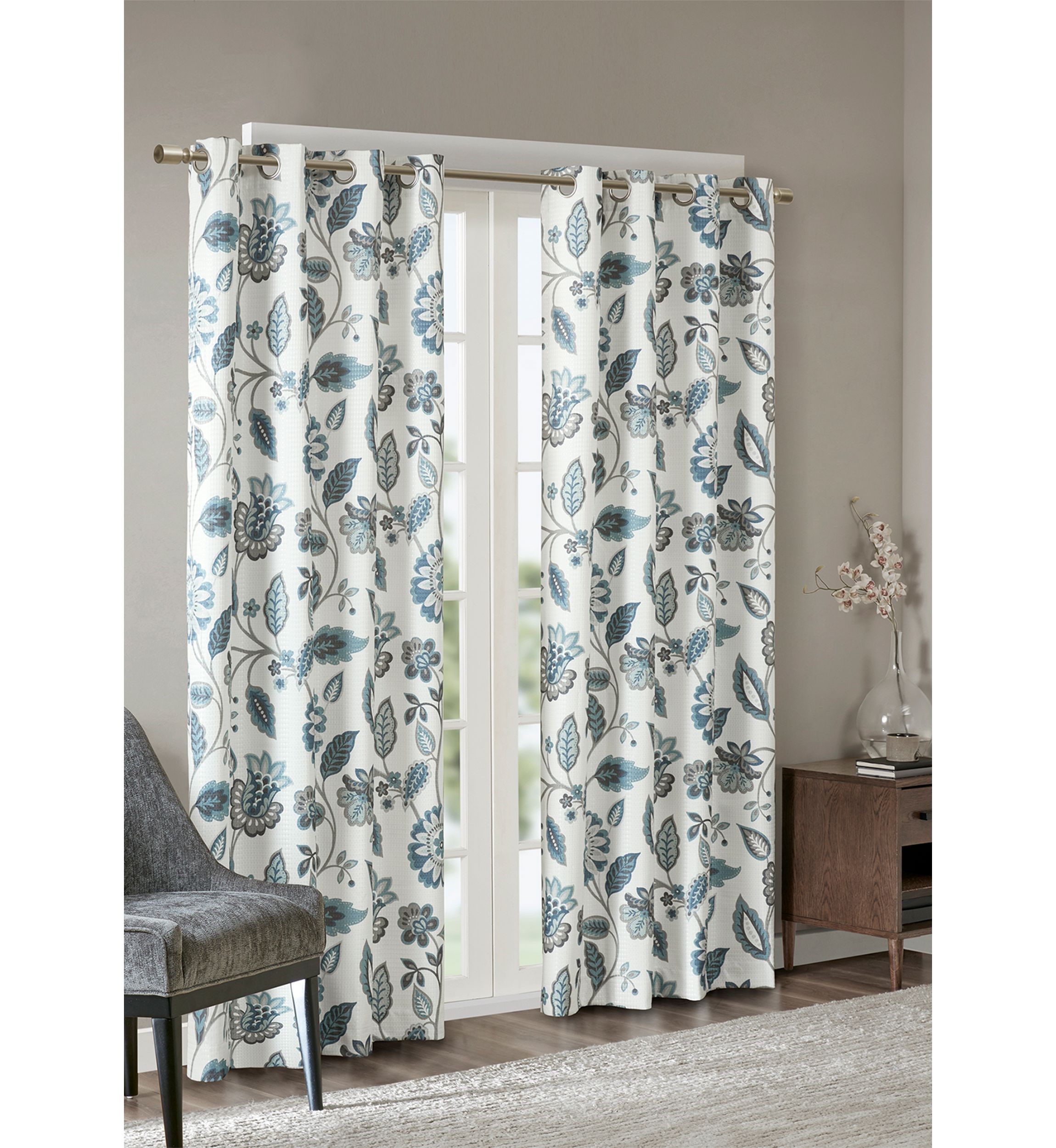Camille Jacquard Printed Room Darkening Panel