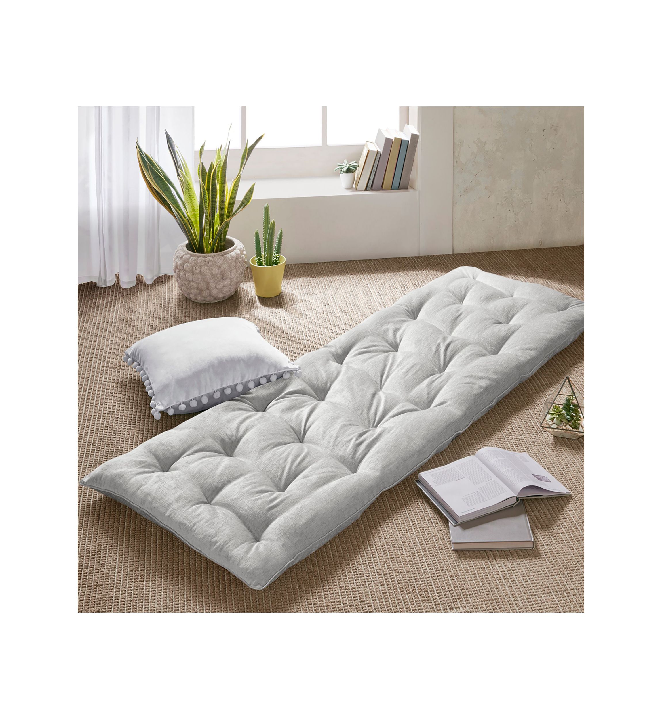 Edelia Poly Chenille Lounge Floor Pillow Cushion