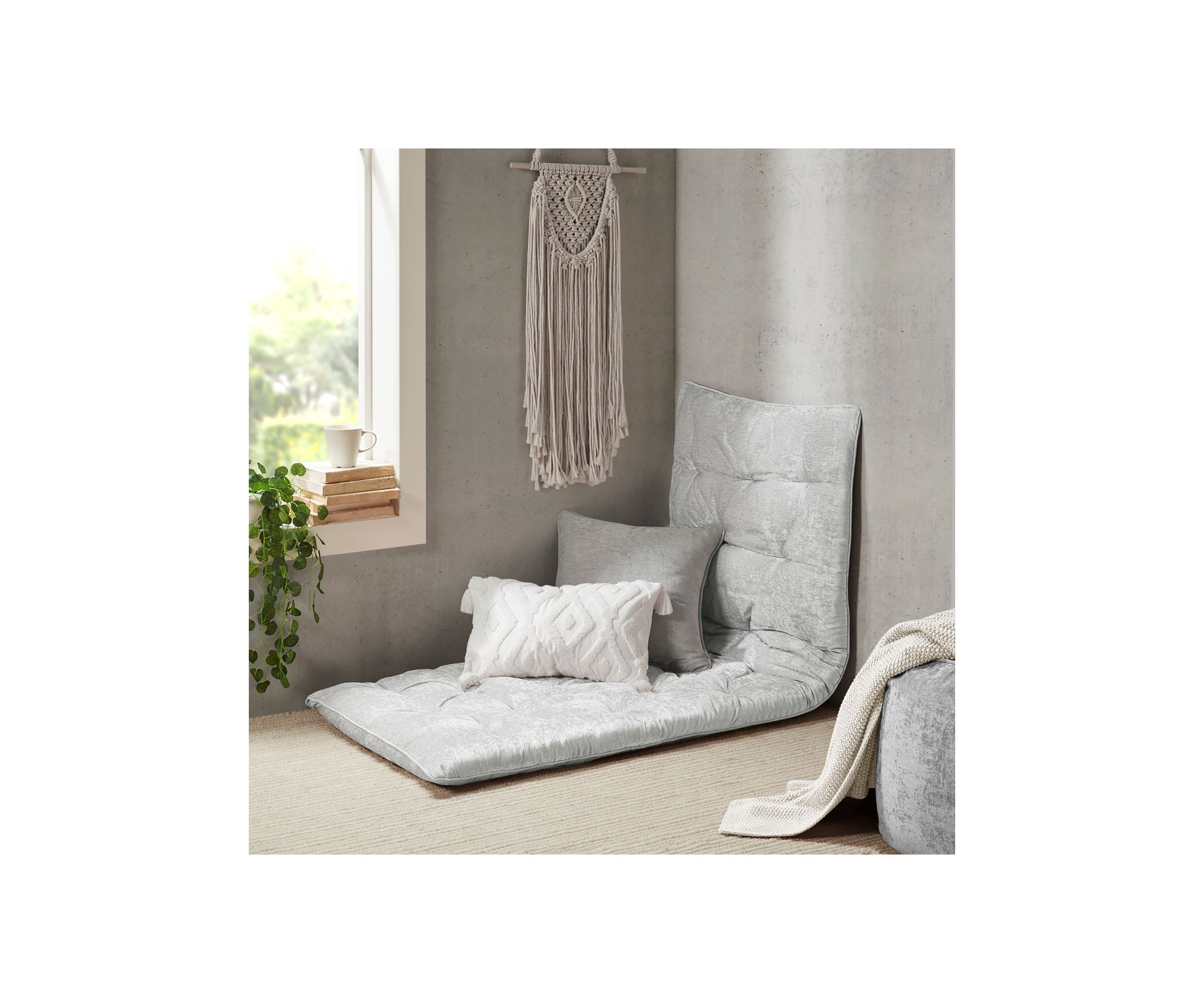 Edelia Poly Chenille Lounge Floor Pillow Cushion