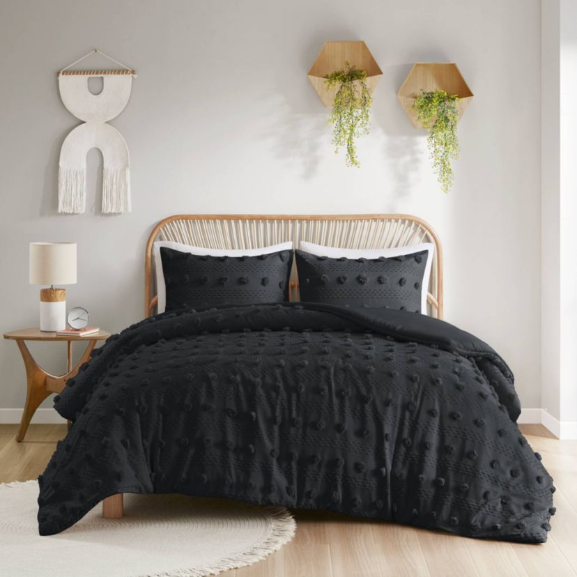 Lucy Clip Jacquard Duvet Cover Set