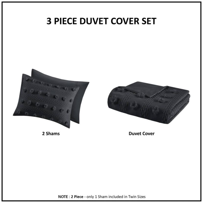 Lucy Clip Jacquard Duvet Cover Set
