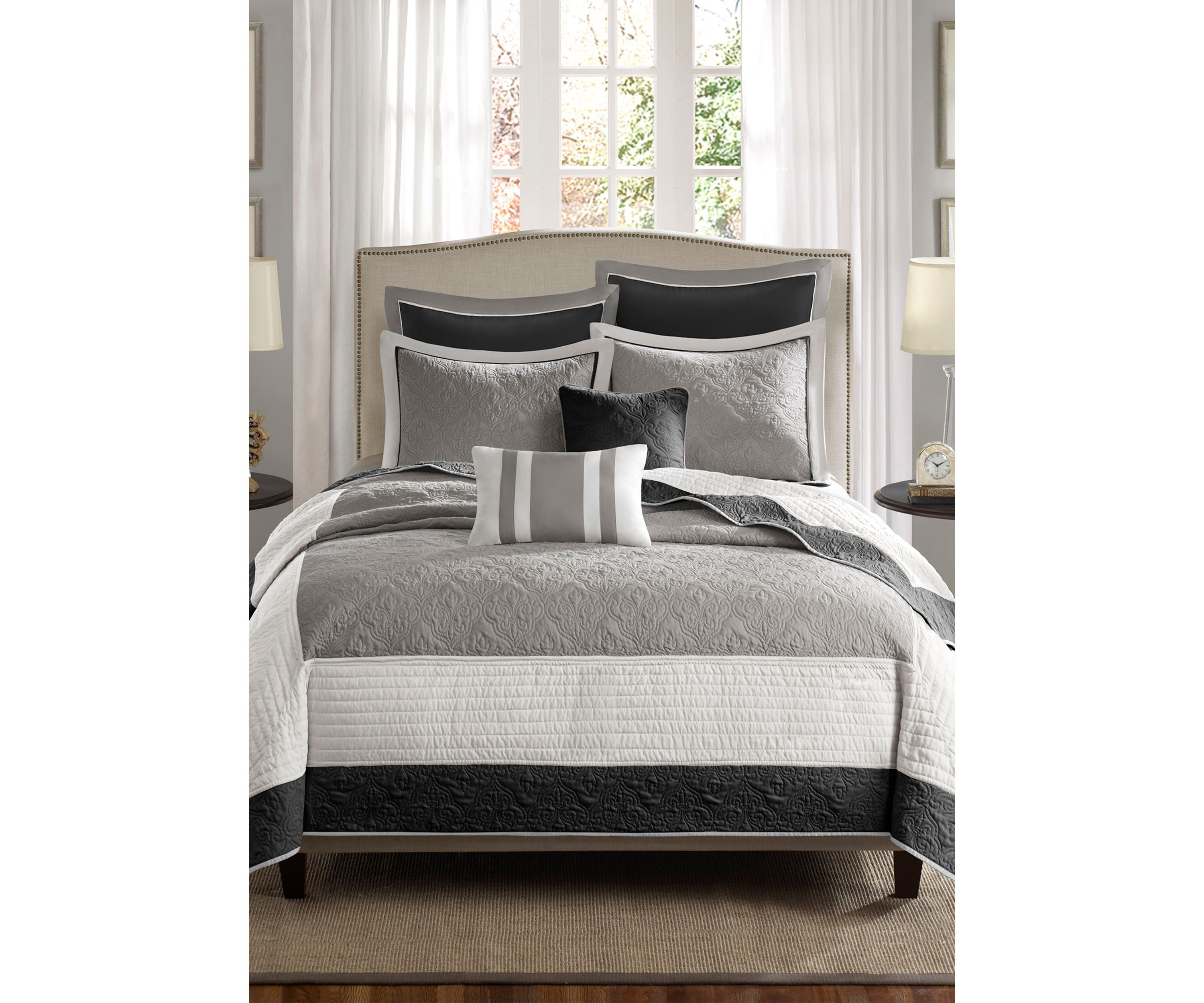 Attingham 7 Piece Black Coverlet Set