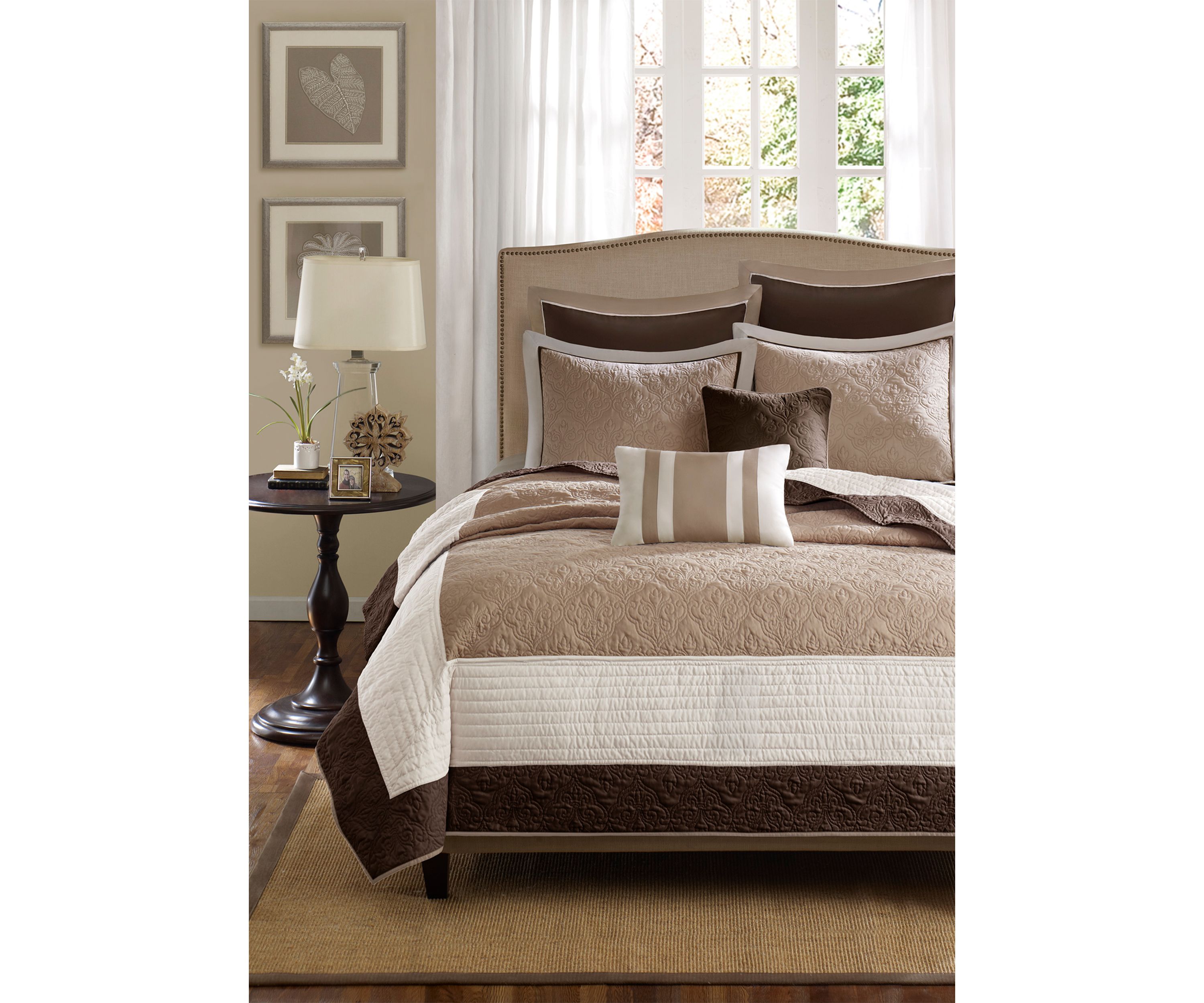 Attingham Beige 7-Piece Coverlet Set 