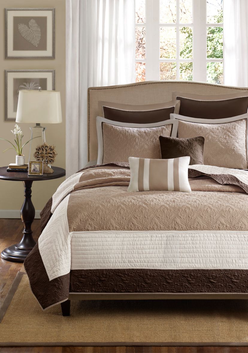 Attingham Beige 7-Piece Coverlet Set 