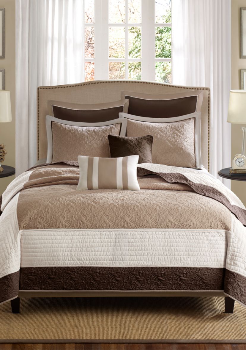 Attingham Beige 7-Piece Coverlet Set 