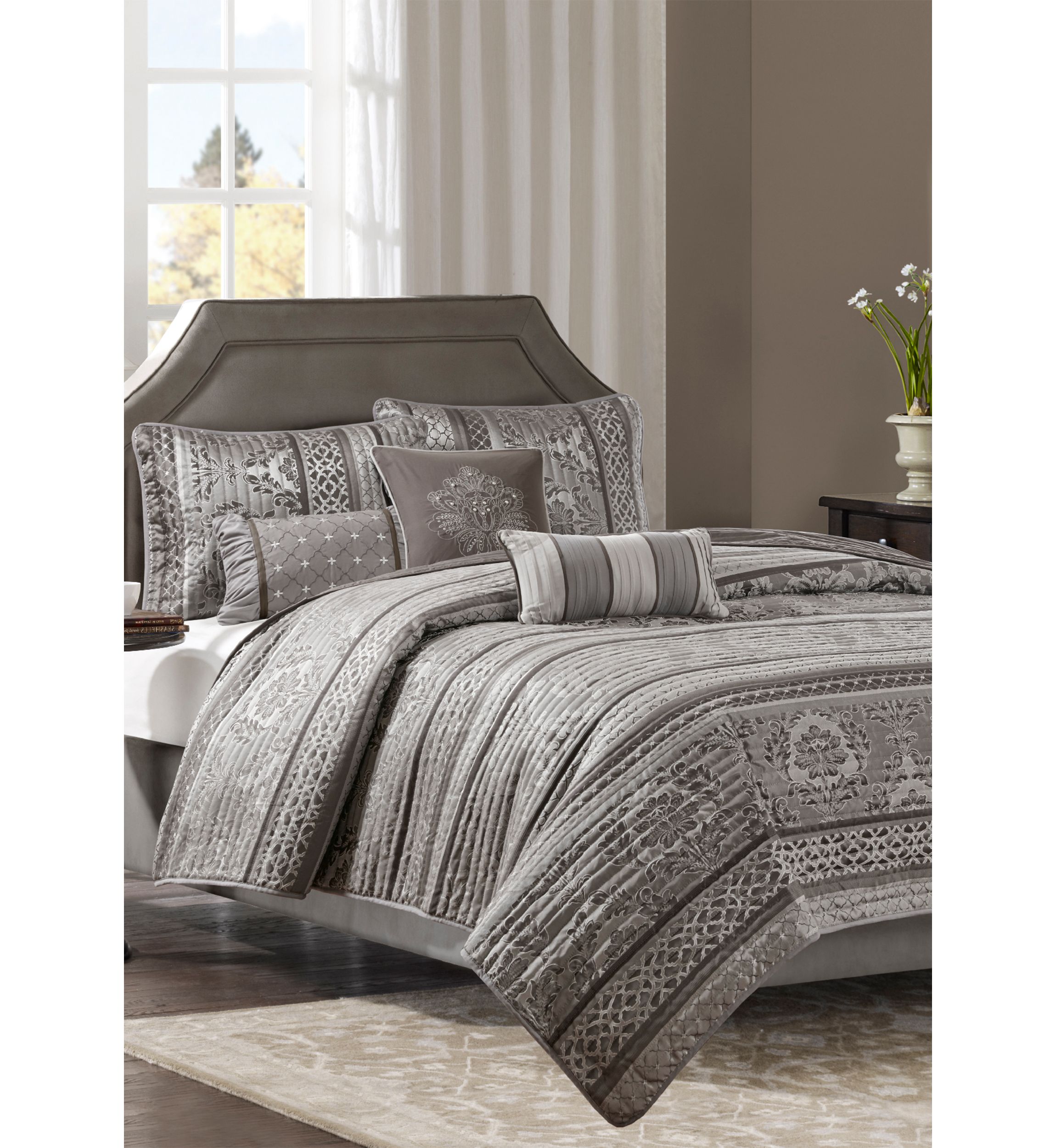 Bellagio 6-Piece Coverlet Set Brown