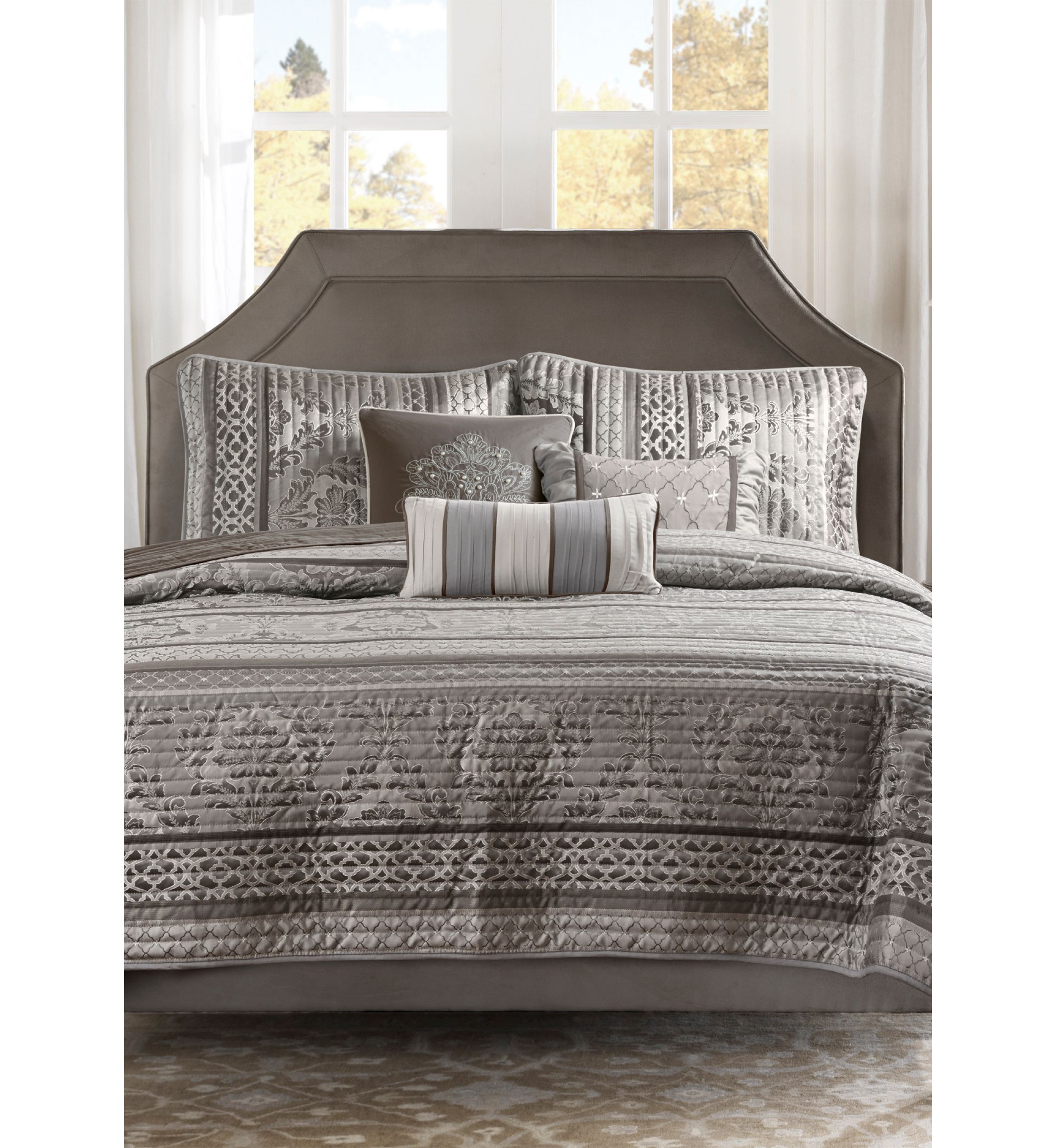 Bellagio 6-Piece Coverlet Set Brown