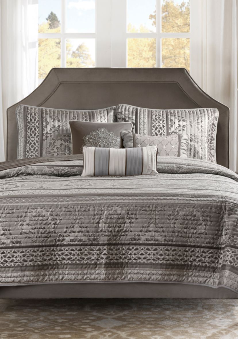 Bellagio 6-Piece Coverlet Set Brown