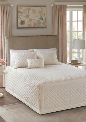 Ivory Full Queen Madison Park Breanna 4 Piece Cotton