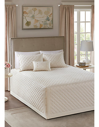 Ivory Full Queen Madison Park Breanna 4 Piece Cotton