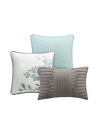 6 Piece Ultra Soft Microfiber Bed Quilted C Details about   Madison Park Claire Leaf Geometric 