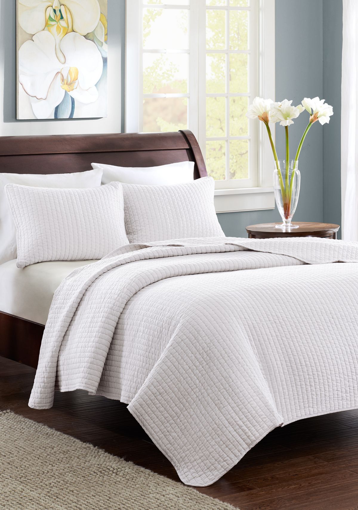 Keaton White Coverlet Set