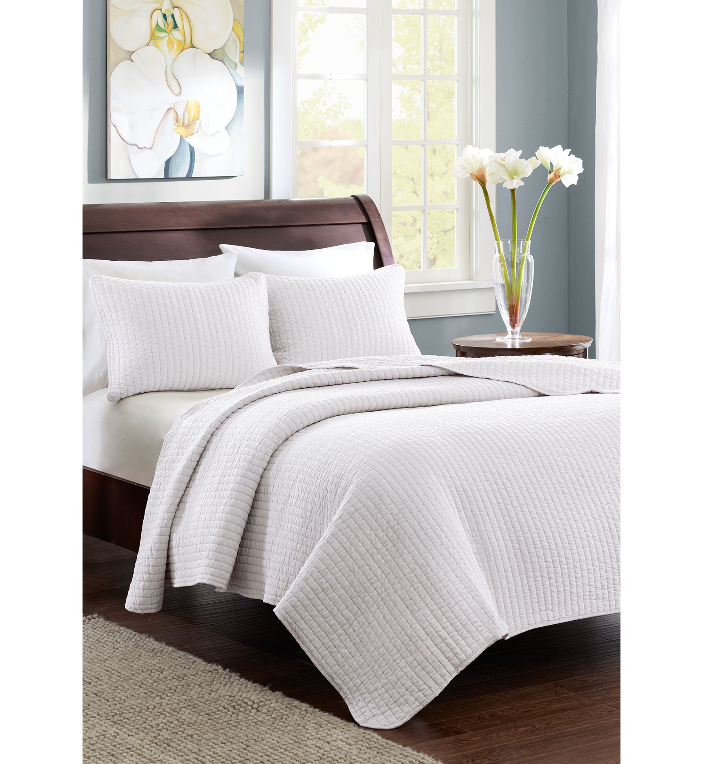 Keaton White Coverlet Set
