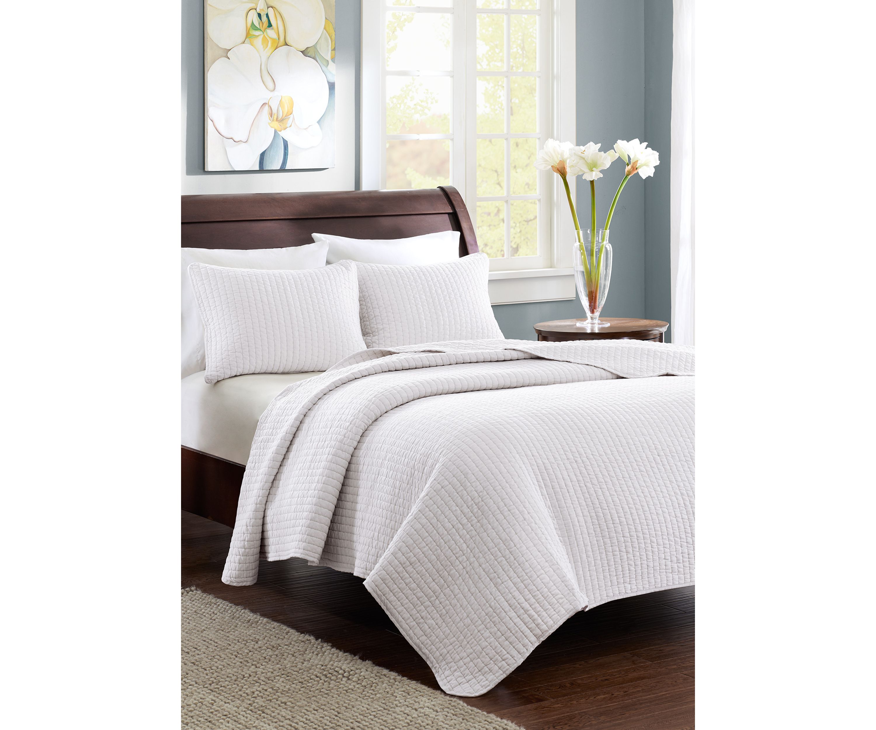 Keaton White Coverlet Set