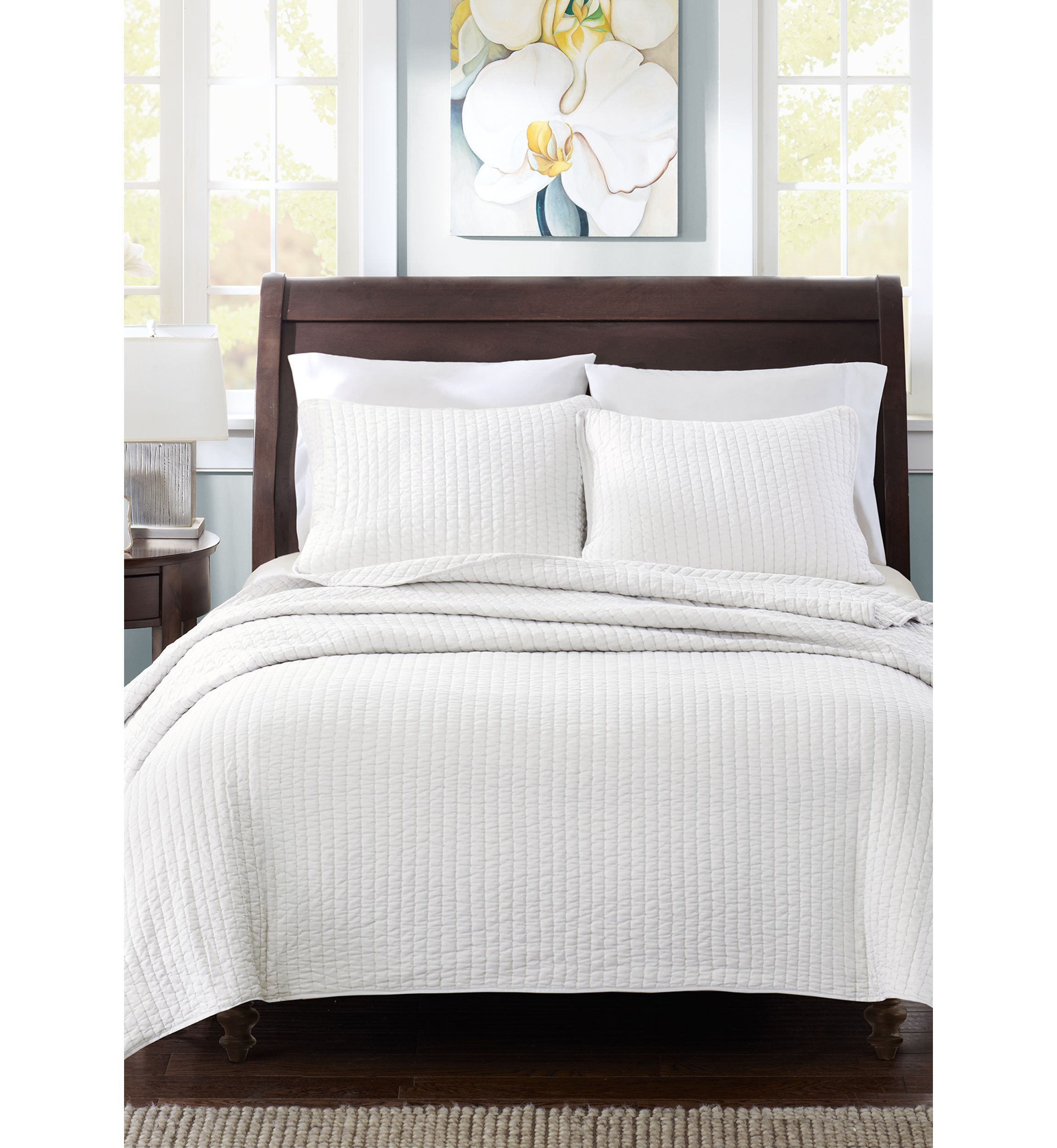 Keaton White Coverlet Set