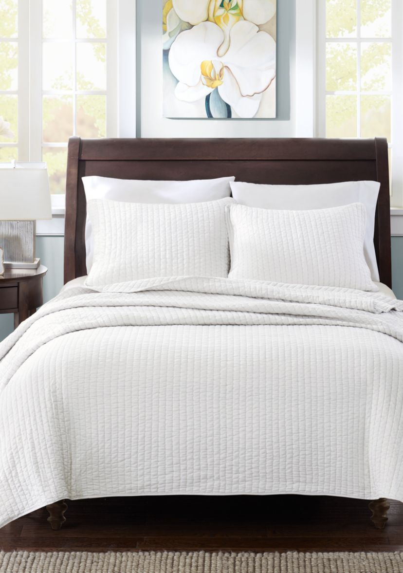Keaton White Coverlet Set