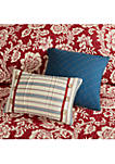 Lucy 6 Piece Cotton Twill Reversible Coverlet Red Set