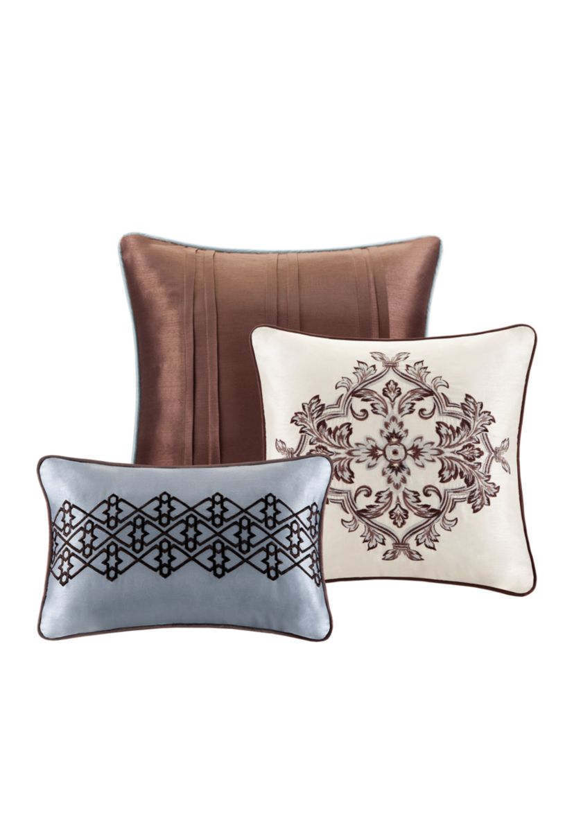 Princeton 5 Piece Jacquard Quilt Set with Throw Pillows