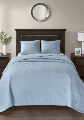 Madison Park Quebec 3 Piece Blue Bedspread Set Belk