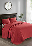 Quebec 3-Piece Red Bedspread Set