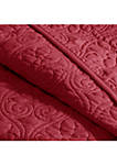 Quebec 3-Piece Red Bedspread Set