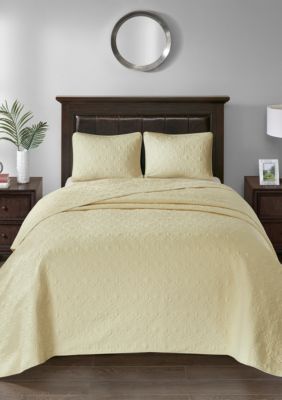 Madison Park Quebec 3 Piece Yellow Bedspread Set Belk