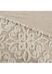 Sabrina 3-Piece Cotton Chenille White Bedspread Set