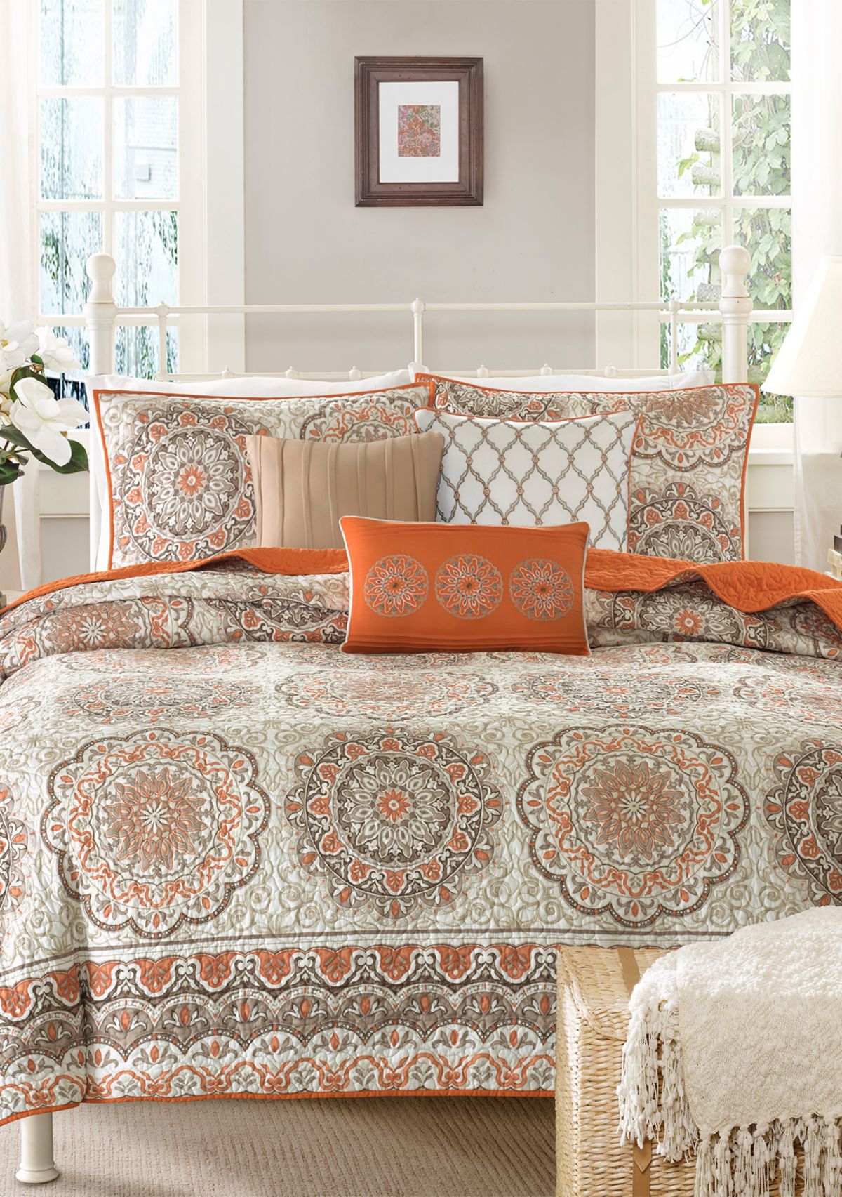 Tangiers 6 Piece Blue Coverlet Set