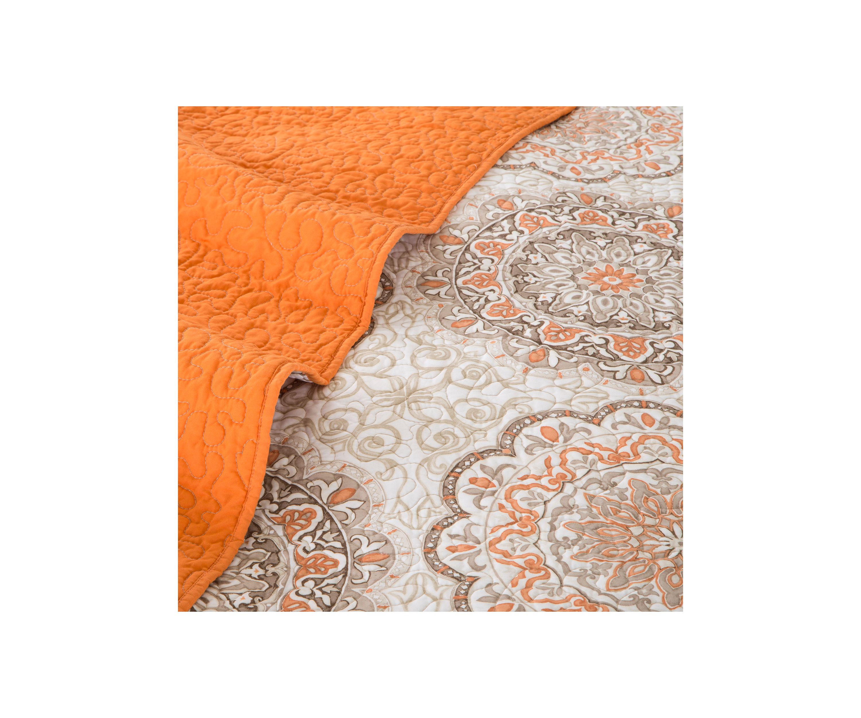 Tangiers 6-Piece Orange Coverlet Set
