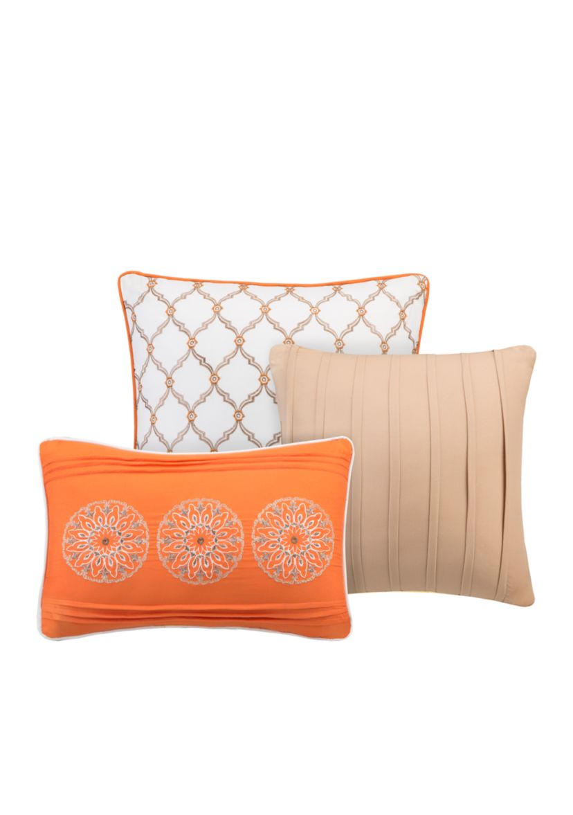 Tangiers 6-Piece Orange Coverlet Set