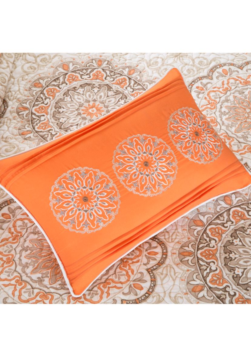 Tangiers 6-Piece Orange Coverlet Set