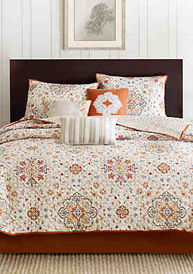 Bedspreads Bedspread Sets King, Madison Park Farrah Blue 6 Piece Duvet Cover Set