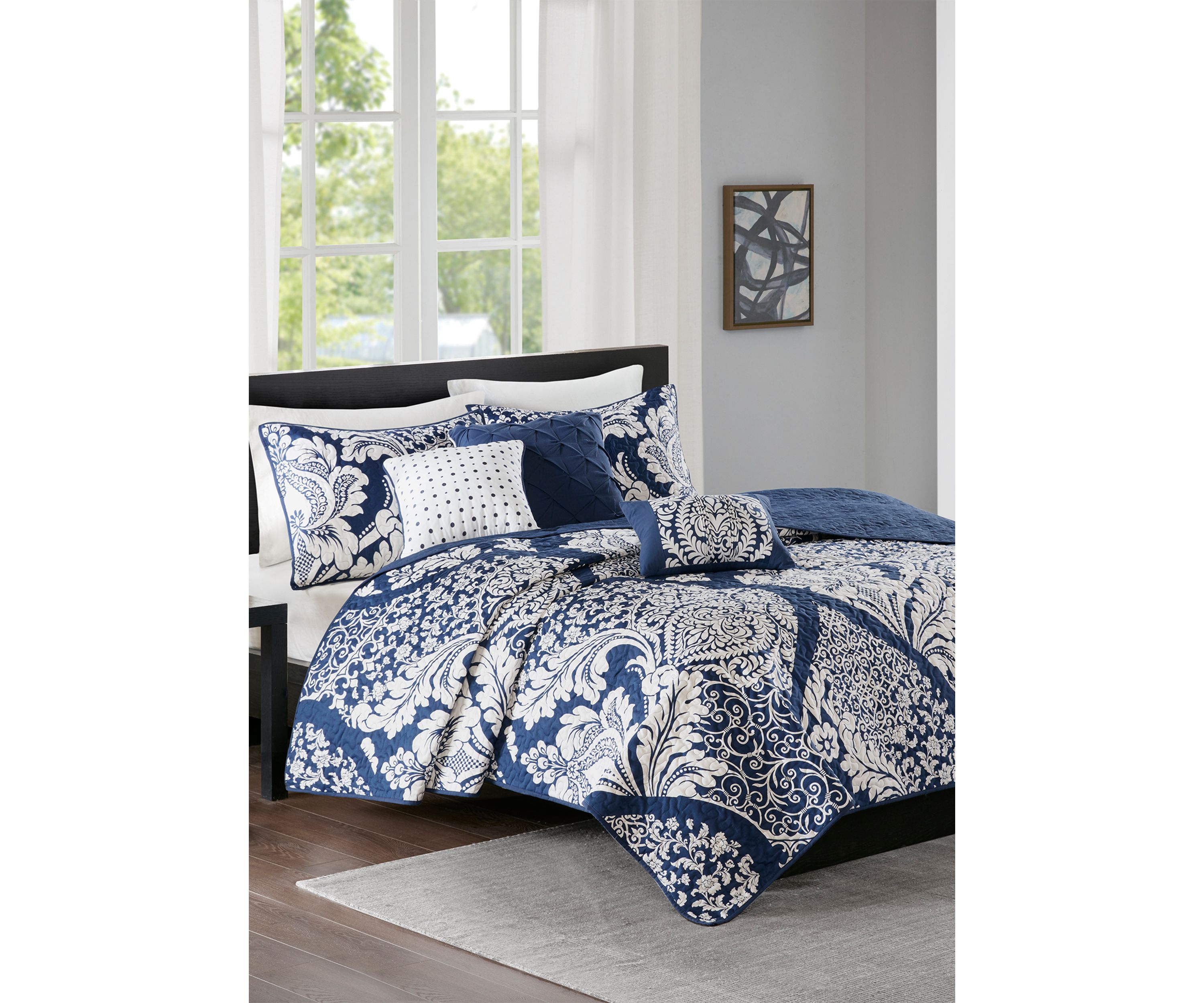 Vienna 6 Piece Reversible Quilt Set