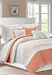 Dawn 6-Piece Cotton Percale Quilted Coverlet Set