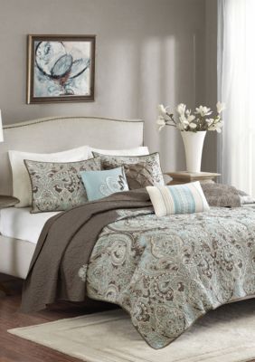 Madison Park Geneva 6 Piece Quilted Coverlet Set Belk