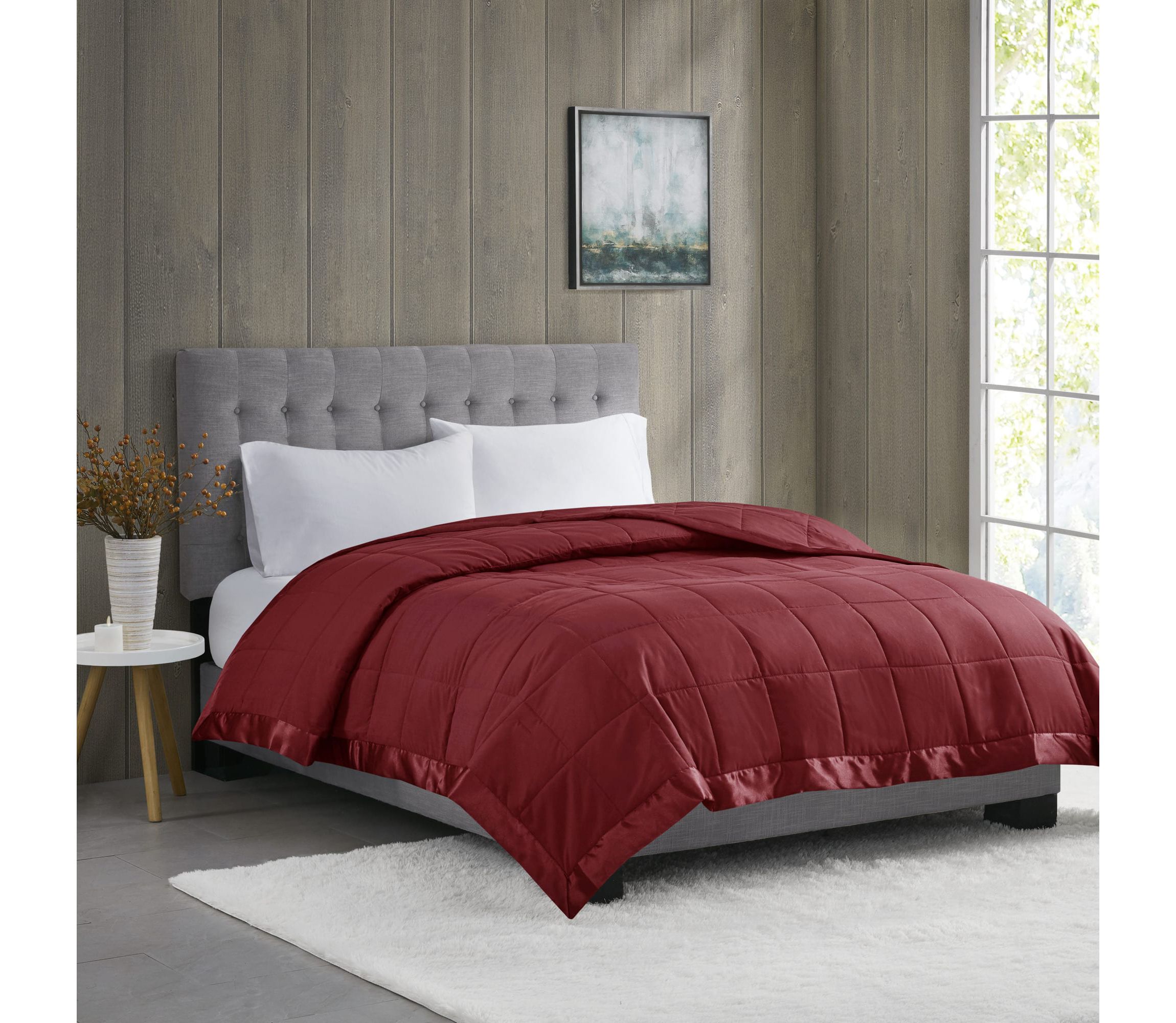 Windom Lightweight Down Alternative Blanket with Satin Trim