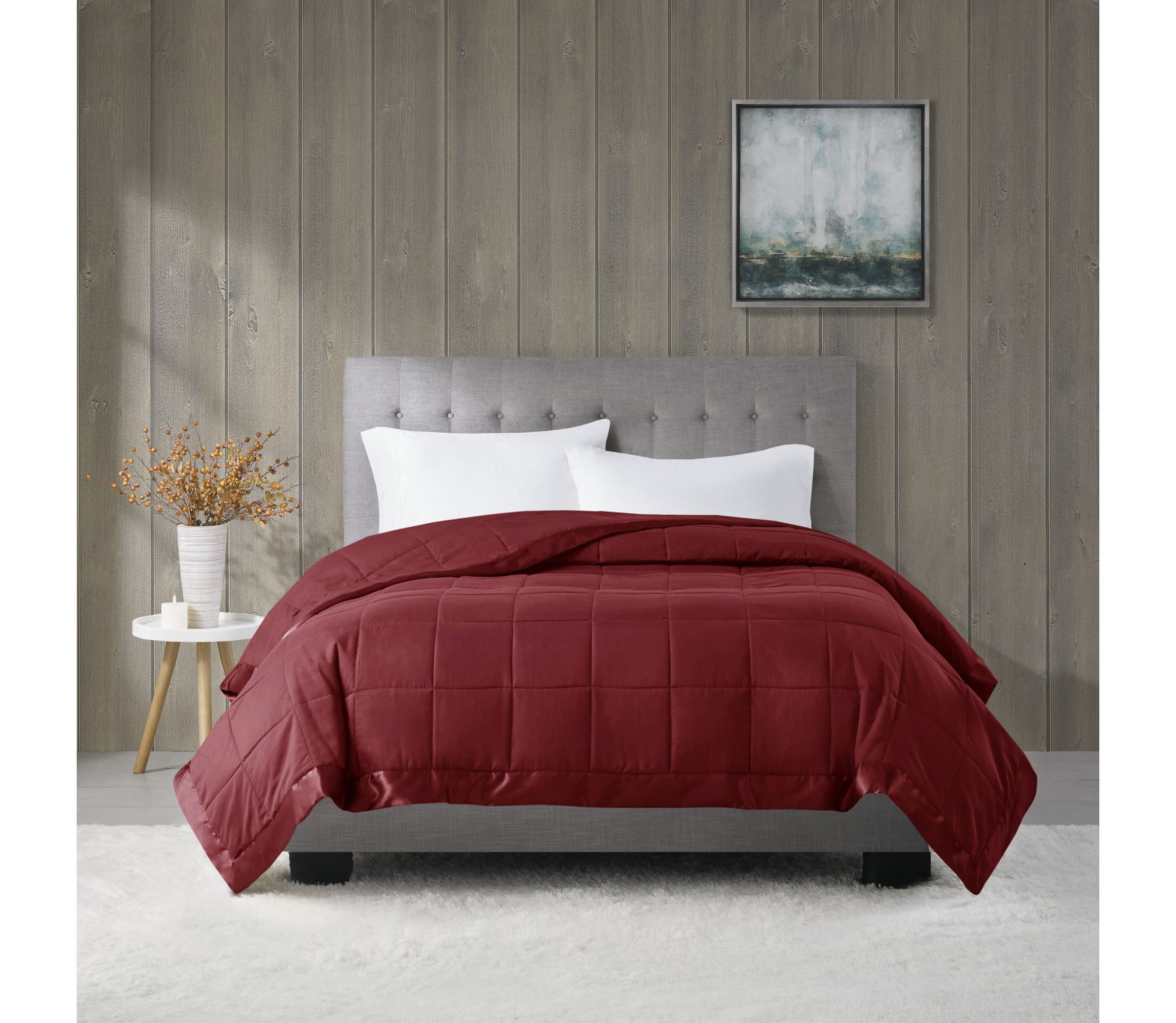 Windom Lightweight Down Alternative Blanket with Satin Trim
