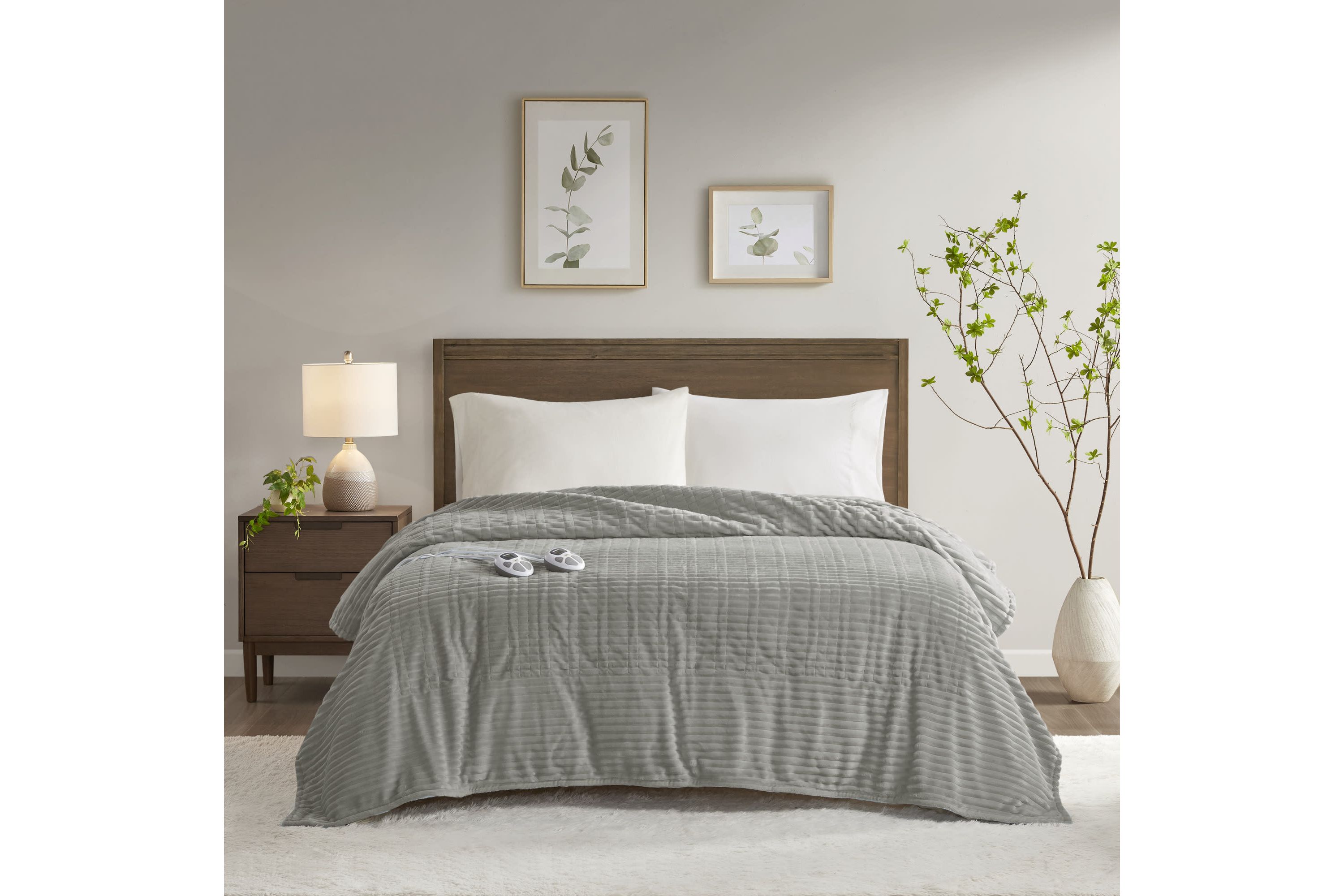 Corded Plush Heated Blanket
