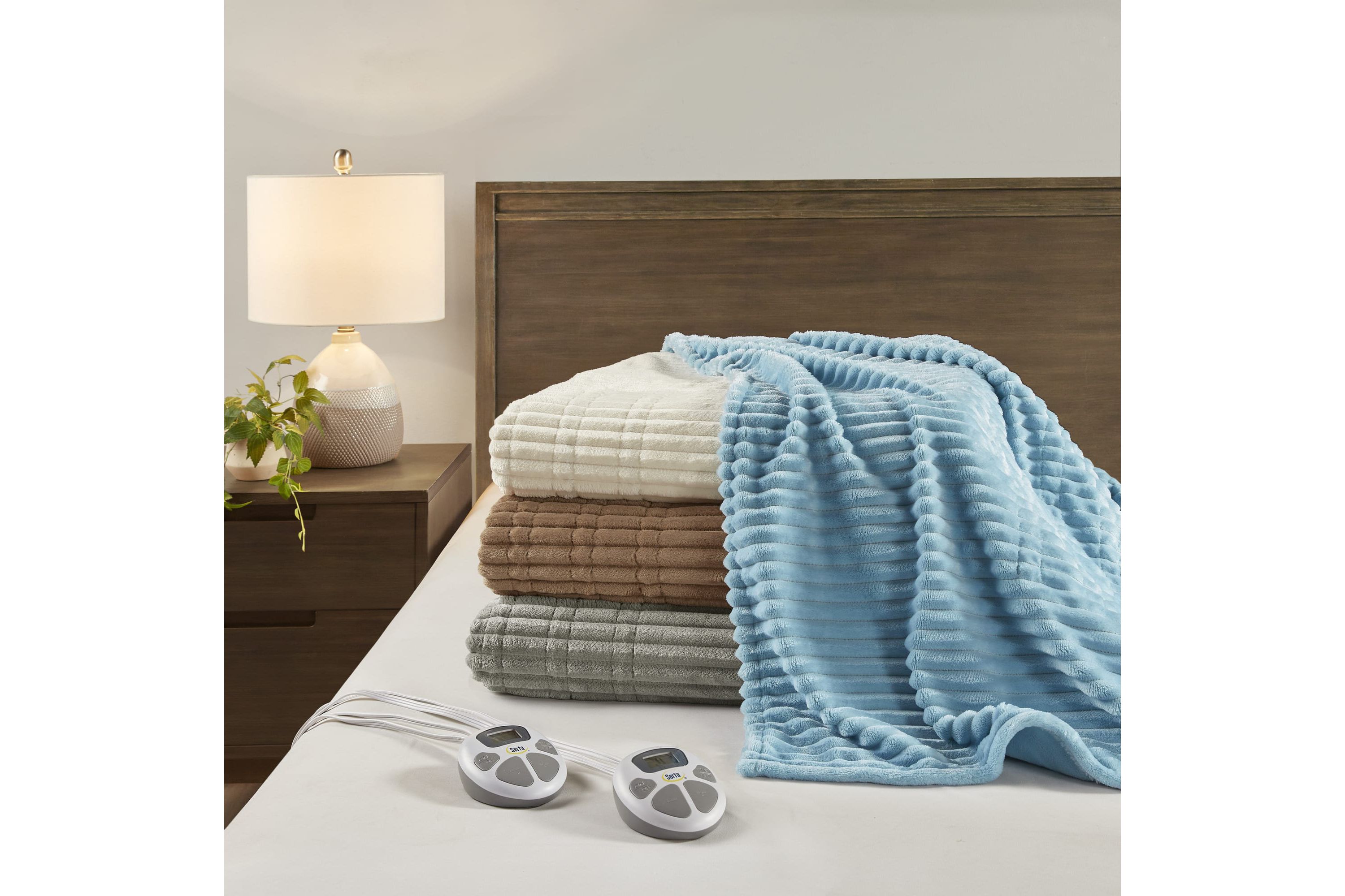 Corded Plush Heated Blanket
