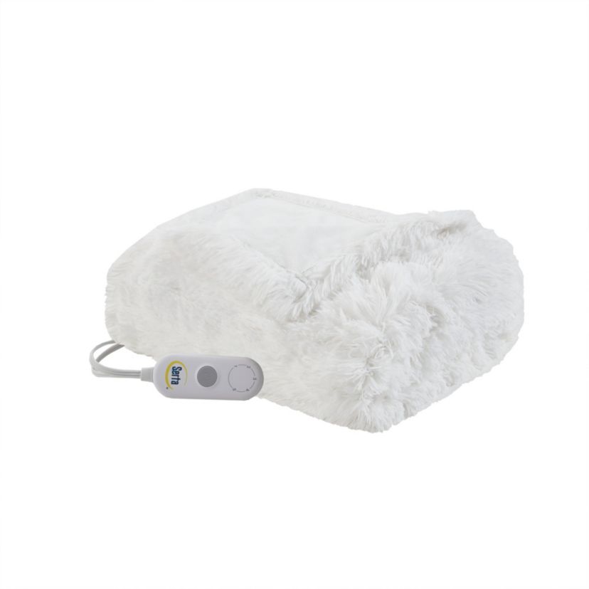 Malea Heated Shaggy Faux Fur Heated Throw