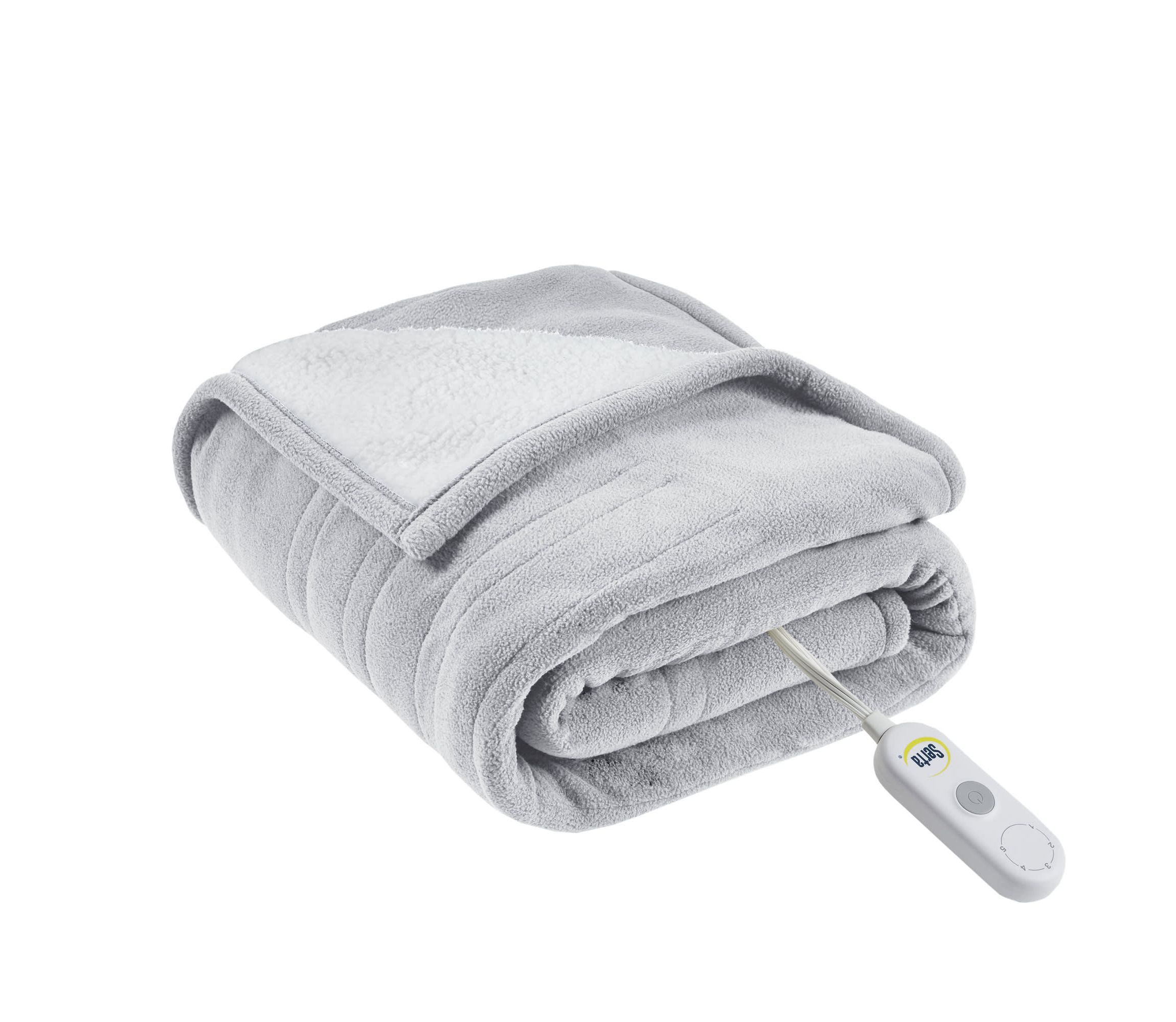 Fleece to Sherpa Heated Throw