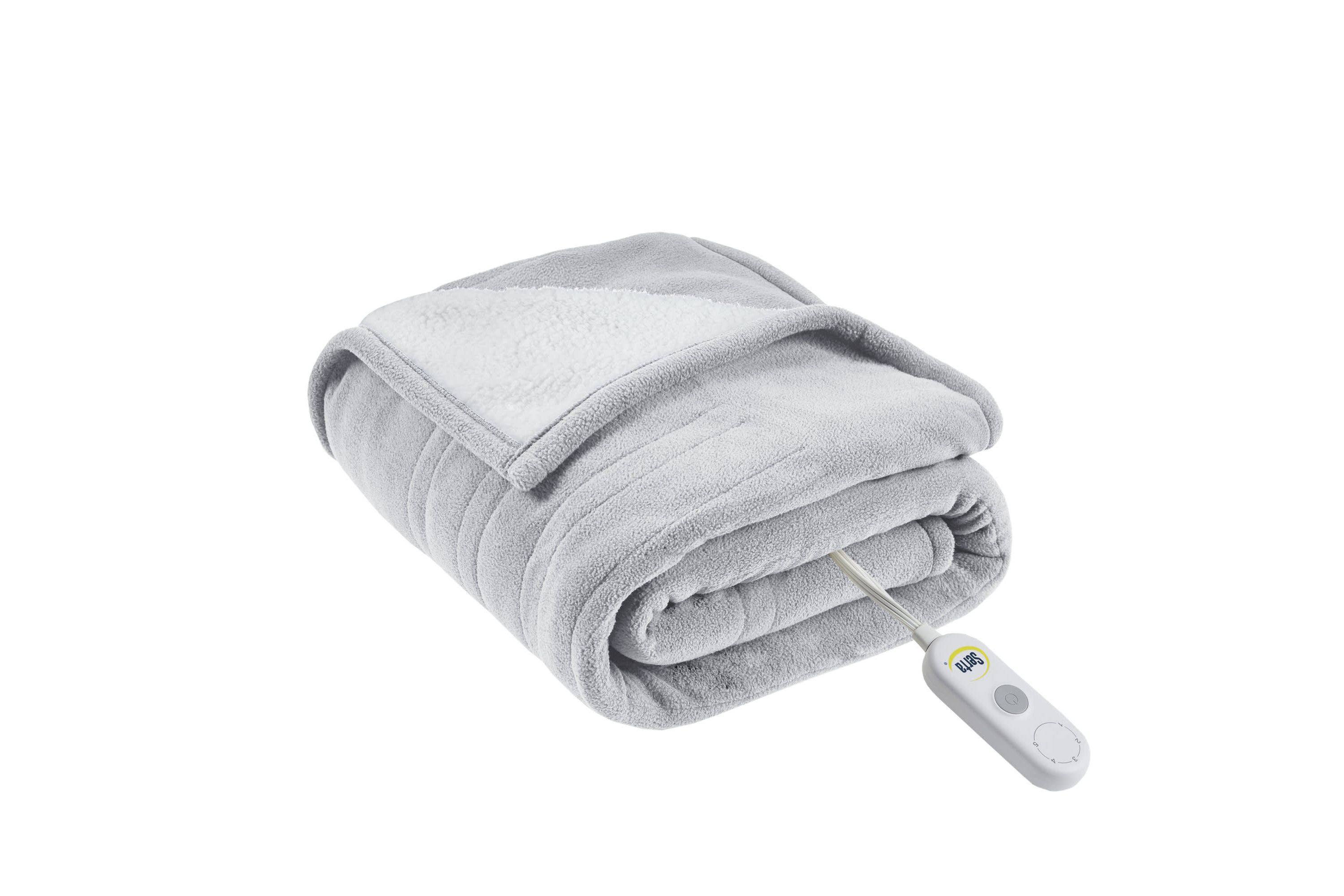 Fleece to Sherpa Heated Throw