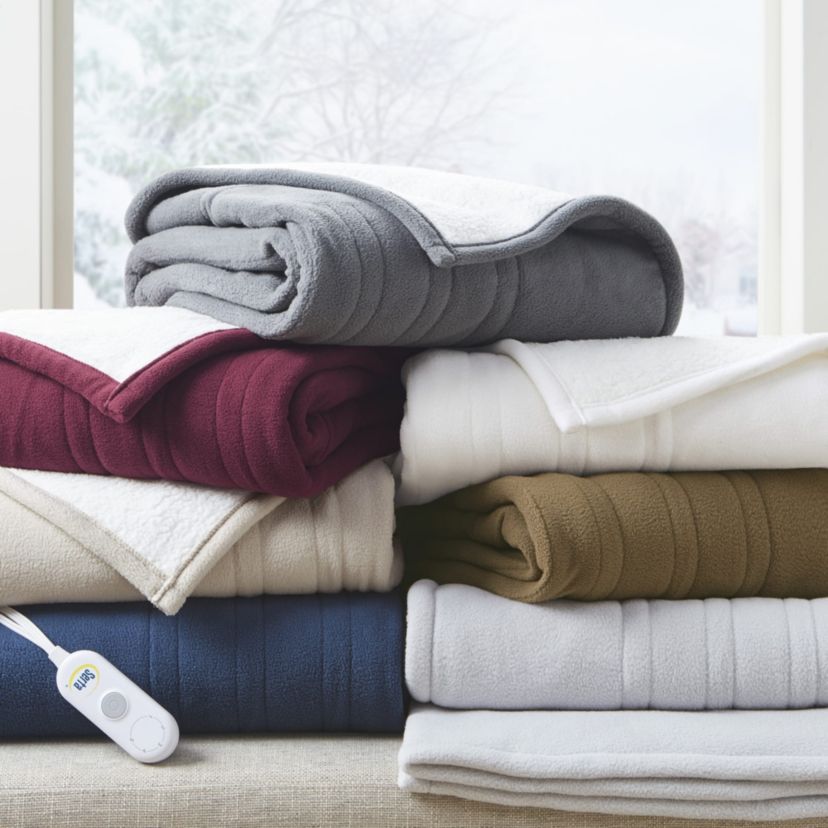 Fleece to Sherpa Heated Throw
