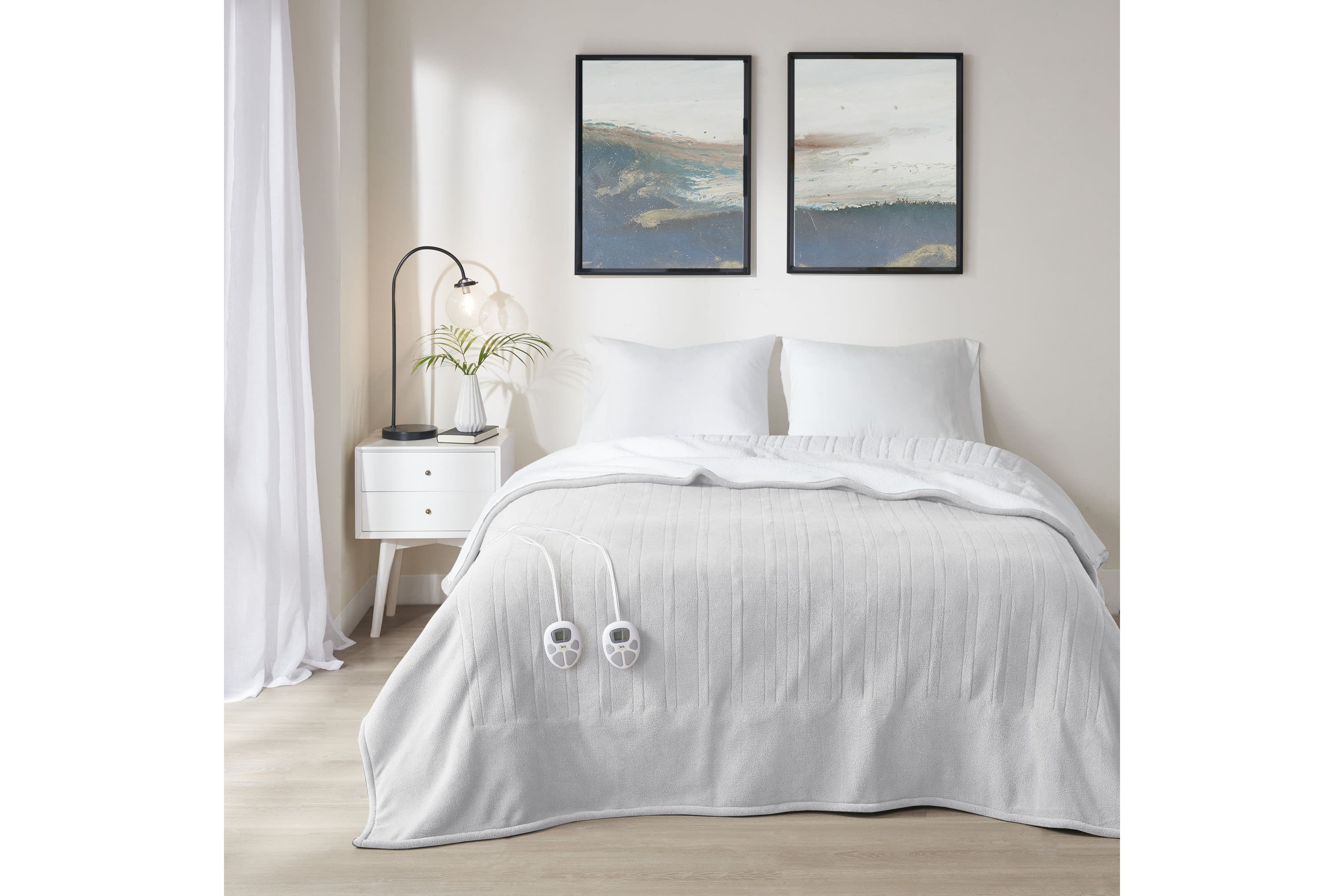 Fleece to Sherpa Heated Blanket