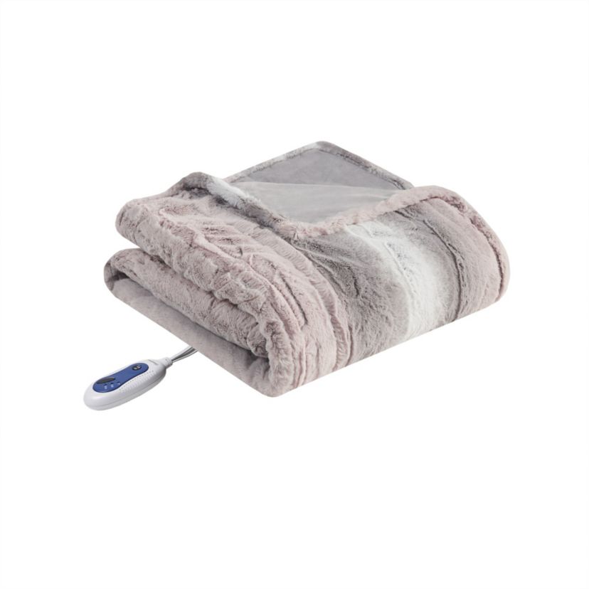 Zuri Oversized Faux Fur Heated Throw