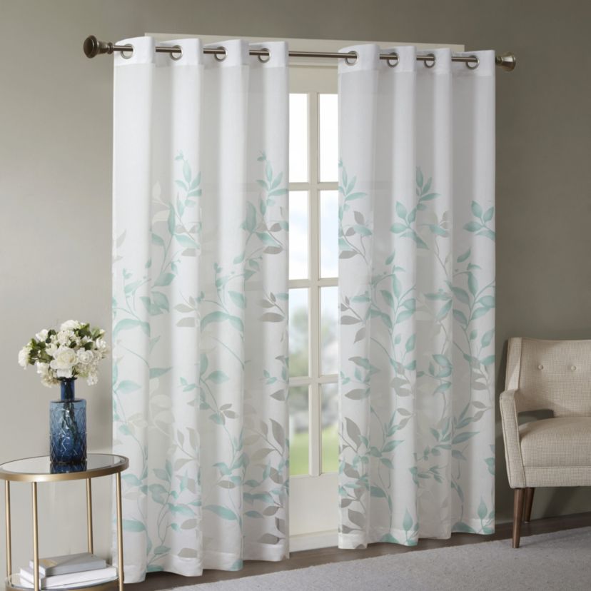 Cecily Burnout Printed Window Curtain Panel Pairs