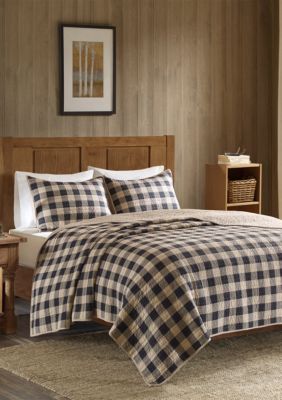 Woolrich Buffalo Check Oversized Quilt Tan 3 Piece Mini Set Belk