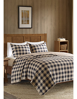 Woolrich Buffalo Check Oversized Quilt Tan 3 Piece Mini Set Belk