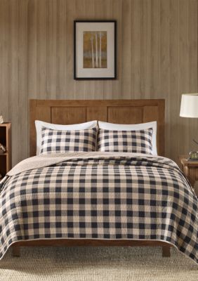 Woolrich Buffalo Check Oversized Quilt Tan 3 Piece Mini Set Belk