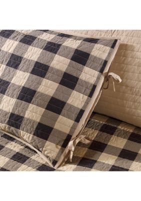 Woolrich Buffalo Check Oversized Quilt Tan 3 Piece Mini Set Belk